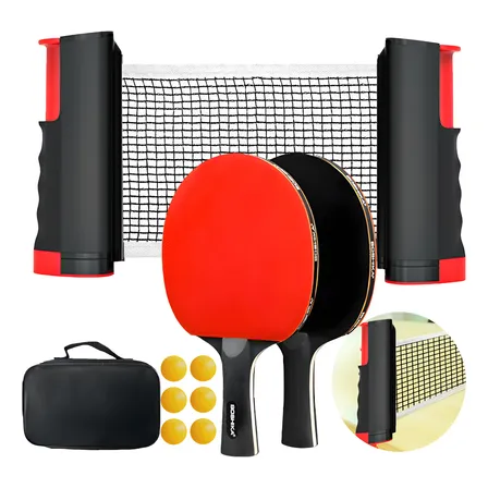 Kit Raquete Ping Pong Profissional + Rede - Tênis De Mesa
