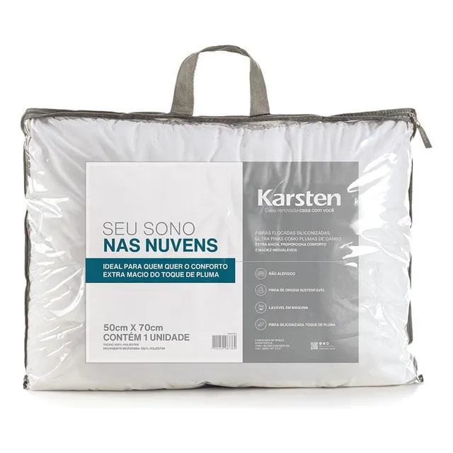 Travesseiro Poliéster Aconchego Seu Sono Nas Nuvens Karsten U