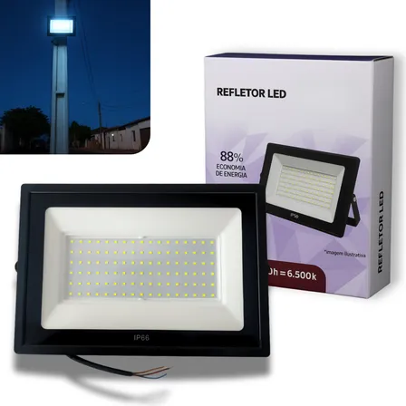 Refletor Led Holofote 2000w Bivolt Prova D'água 6500k
