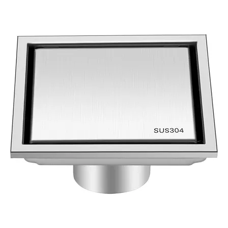 Ralo Oculto Inox 10x10 Tampa Invisível Quadrado Antiodor