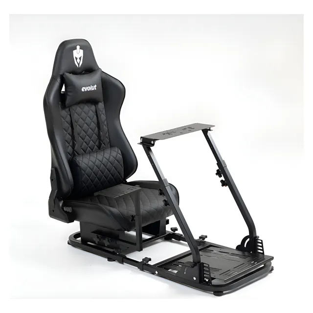 Simulador Cockpit Gamer Suporte Volante Egc100 Evolut Em Aço