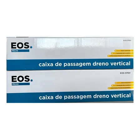 Kit 2 Caixas De Passagem Split 43x16x7 C/tampa Frontal Eos 127/220v