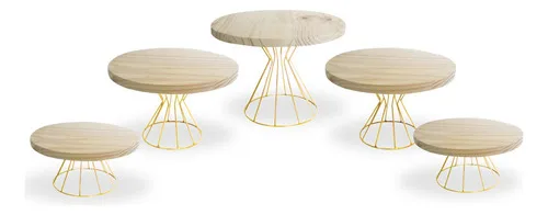 Kit 5 Boleiras Festa Casamento Doceiras Bolos Rustica