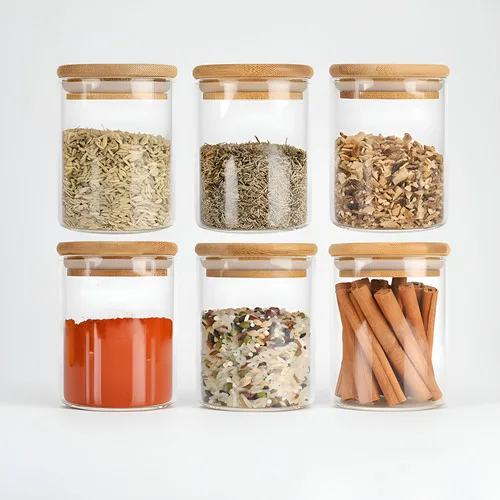 Kit 6 Pote Vidro Porta Temperos Hermético Cozinha Organiza Transparente