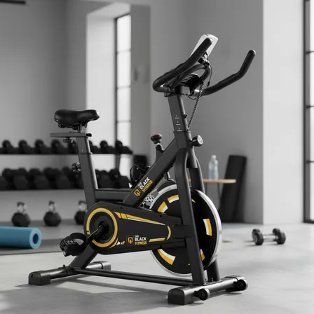 Bicicleta Ergométrica Spinning Com Roda De Inércia De 6kg Preto