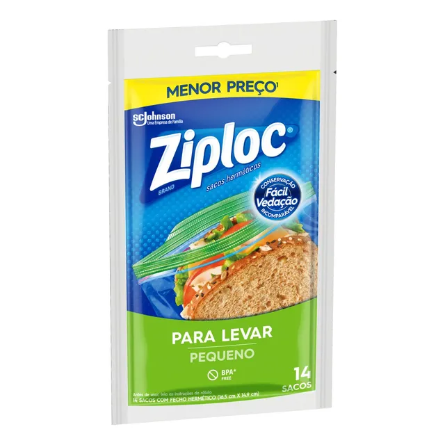 Ziploc Saco Hermético Organizador De Geladeira 14 Unidades