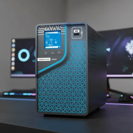 Nobreak Sms Gamer 1500va Bivolt Wifi Lcd Led 29600 Senoidal