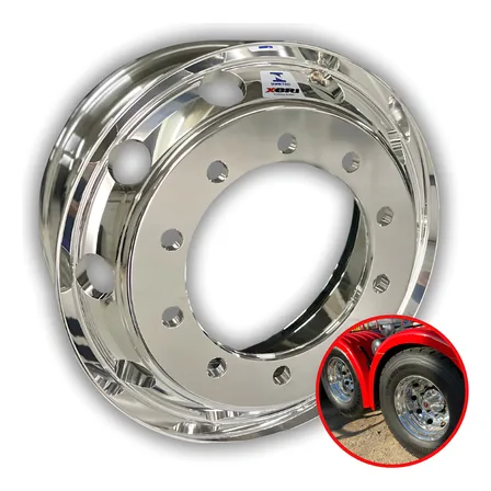 Xbri Roda De Alumínio Pneu 295/275 Borda Larga Alto Brilho