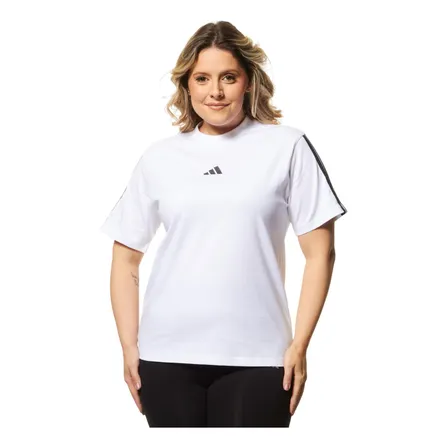 Camiseta Feminino Essentials Três Listras Algodão Adidas
