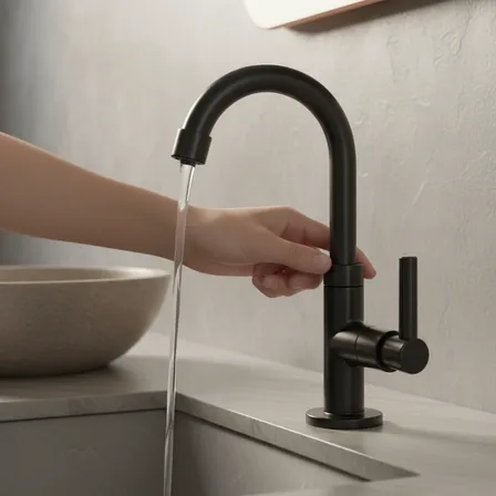 Torneira Para Banheiro Preta Pia Lavatorio Cuba Bancada Abs