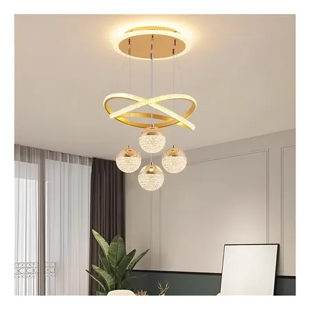 Luminaria De Teto Led 3 Cores Lustres Moderna Pendente As