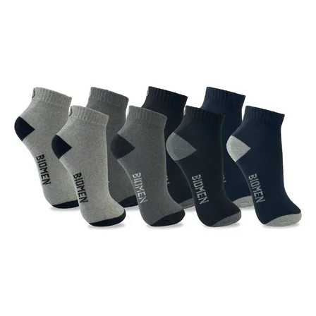Kit 12 Pares Meia Masculina Cano Curto Conforto Preto Cinza Azul Marinho Cinza Escuro Liso 37-43