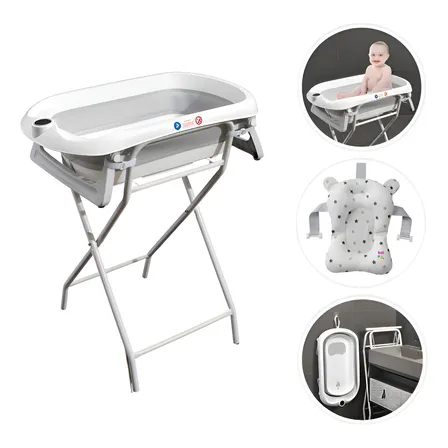Banheira Dobrável Com Suporte E Termômetro Wish Br Maxi Baby