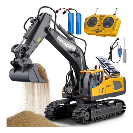 Camewin Retroescavadeira Elétrica 9 Funções Controle Remoto