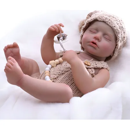 Boneca Bebe Reborn Realista Original Dormindo Silicone 46cm
