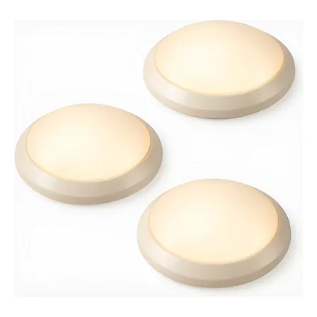 Luminária Plafonier Sobrepor 2 Lamp 20w E-27 Redondo Kit C/3