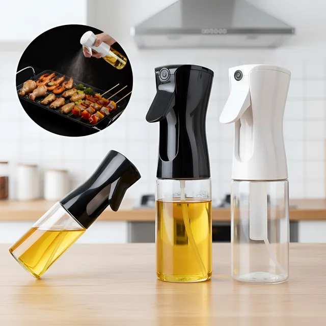 Kit 2 Spray Borrifador Porta Azeite Óleo Vinagre Galheteiro Preto