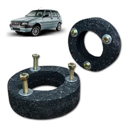 Kit Elevação Dianteira Fiat Uno Quadrado 3,5cm