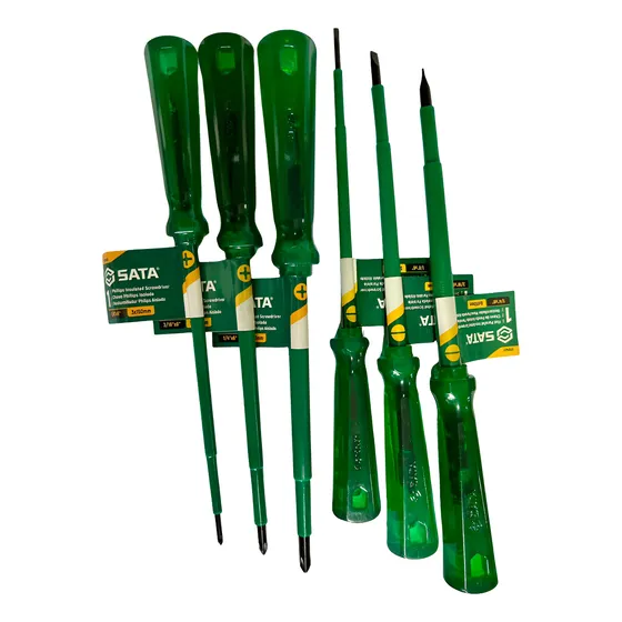 Kit C/6 Chave Fenda E Phillips Isolada 1000v Sata Belzer