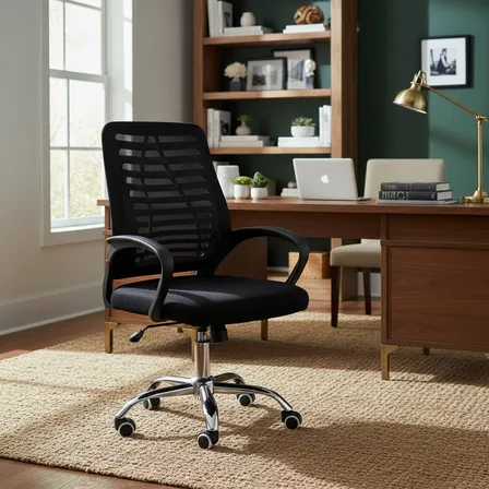 Cadeira Escritório Esteirinha Giratória Office Chair Mesh