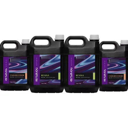 Resina Epoxi Transparente Alta Espessura Mesa Madeira 10 Kg Com Proteção Uv