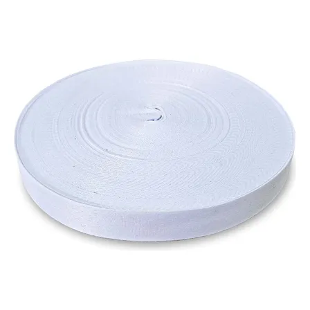 Fita Acetinada Branca Para Sublimação 20 Mm - Rolo De 50 M