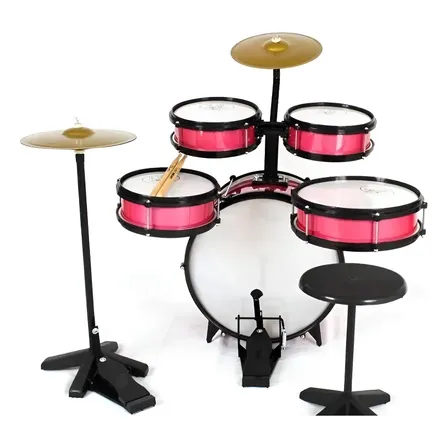 Bateria Infantil Rock Baby 2 Tons Profissional Com Chimbal