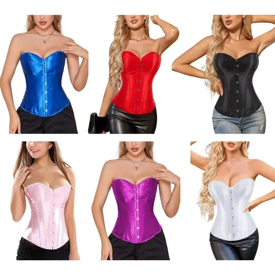 Corpete Corset Corselet Espartilho Cinta Modeladora Cintura Cores M147