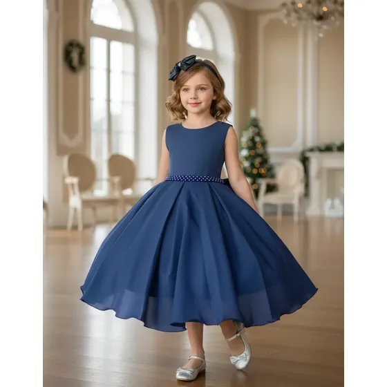 Vestido Formatura Natal Ano Novo Festa Infantil Luxo E Tiara