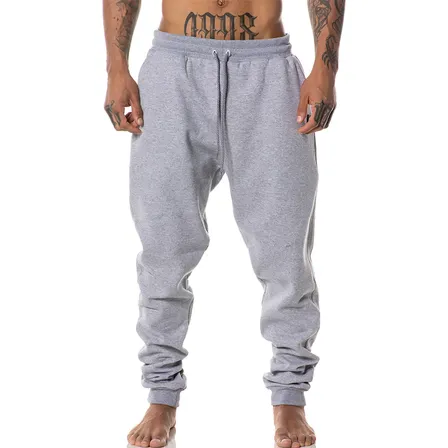 Calça Moletom Masculina Cinza Jogger Cargo Moda Larga Bolsos