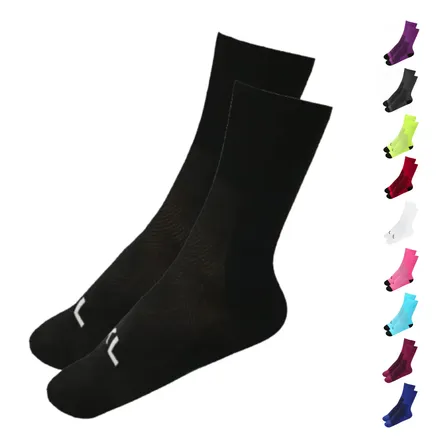 Meia Poliamida Corrida Running Cano Médio Semi Compressiva