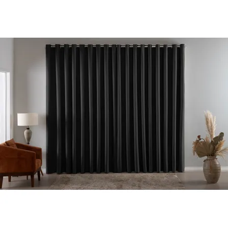 Cortina Blackout Em Tecido 6,00x2,80 Corta Luz Avelã