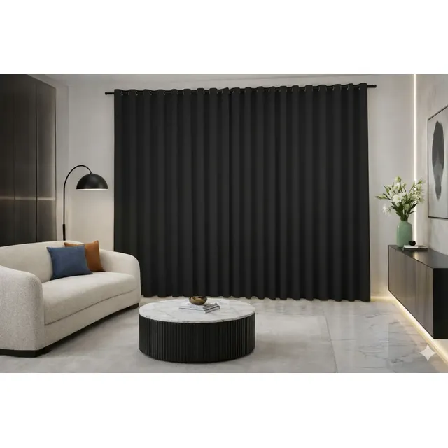 Cortina Roma 4,00x2,50 Com Ilhos Para Varão - Varias Cores