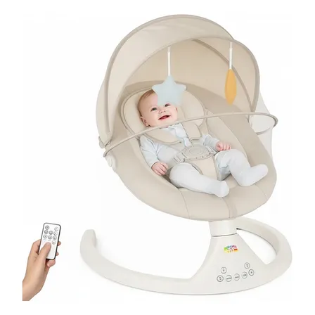Cadeira Balanço Descanso Bebê Com Som Mosquiteiro Baby Style