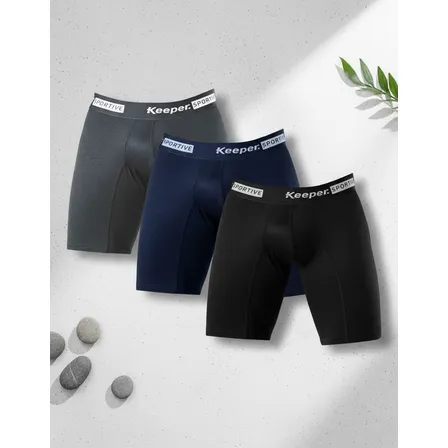 Kit 3 Cuecas Longleg Anti Assadura Masculina Shorts Esportes
