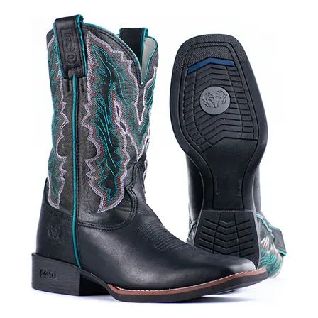 Bota Durango Texana Country Bordada Couro Resistente