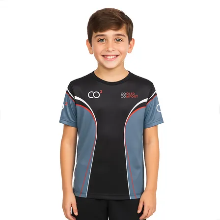 Camisa Infantil Dry Fit Proteção Uv Co2 Esportiva