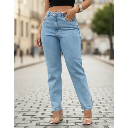 Calça Jeans Mon Cintura Alta Feminina Blogueira Premiun
