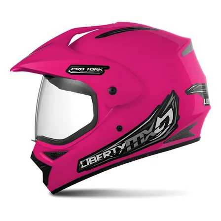 Capacete Moto Pro Tork Liberty Mx Pro Vision 60 Rosa Tamanho do capacete M
