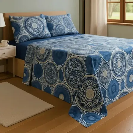 Jogo De Lençol Casal Percal 400 Fios 4 Peças Elástico Hotel