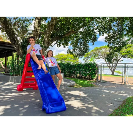 Escorregador Grande Infantil 2,10m 4 Degraus Seguro Crianças