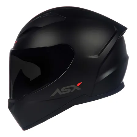 Capacete Asx City Solid Preto Fosco + Viseira Fumê