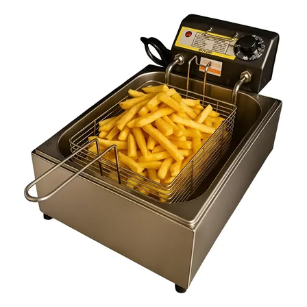Fritadeira Eletrica Industrial 5l Aço Inox 110v 220v