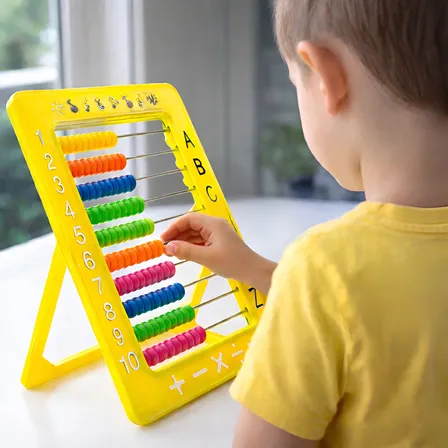 Ábaco Plástico Contador Escolar Com 100 Bolinhas Matemática