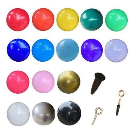 Kit 60 Bolas Lisa De Vinil Sortidas 45cm + Pinos De Pendurar