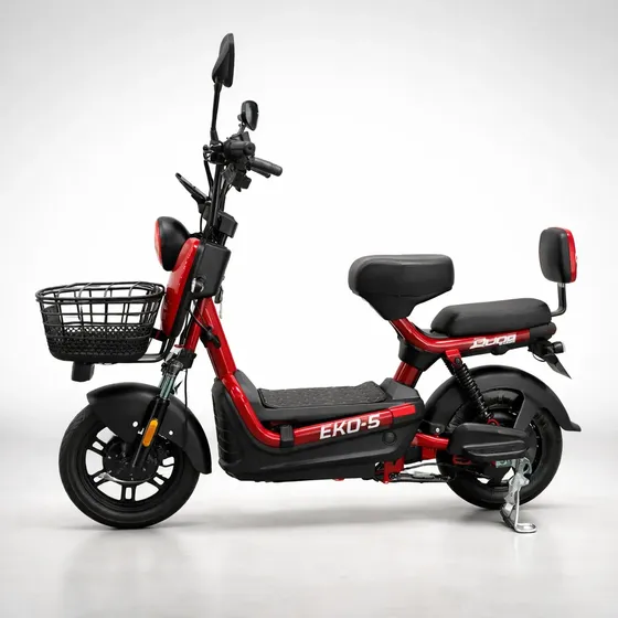 Bicicleta Eletrica Scooter Duos Eko-5 Vermelho 600w