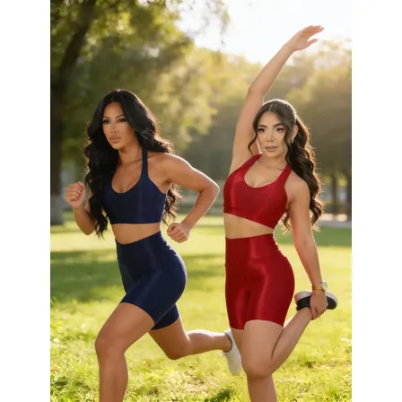 2 Conjuntos Fitness Para Corrida E Academia