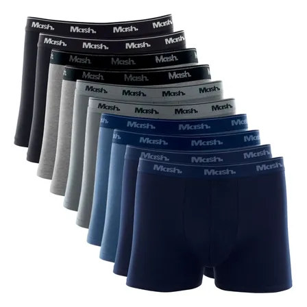 Kit 10 Cuecas Mash Boxer Original Masculino Algodão Atacado