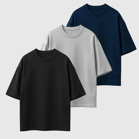 Kit Camisa Oversized Masculino Blusa Streetwear Algodão