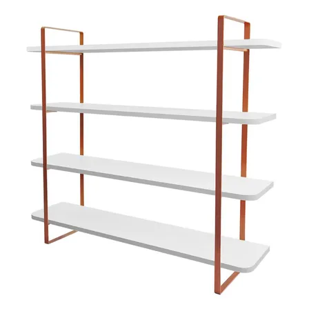 Prateleira De Parede Nicho Industrial Branco Ou Preto Arnad